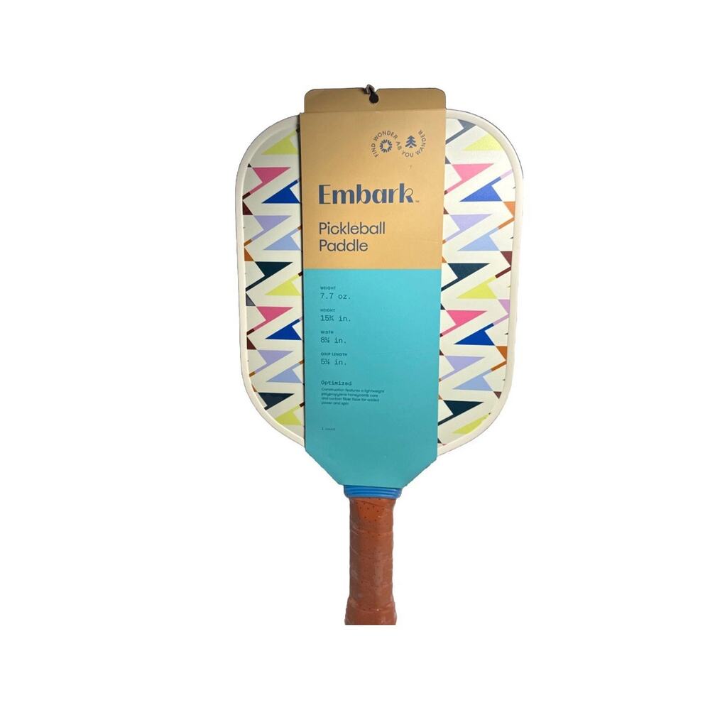 Embark Zig Zag Pickleball Paddle Carbon Fiber Surface Polypropylene Core NEW
